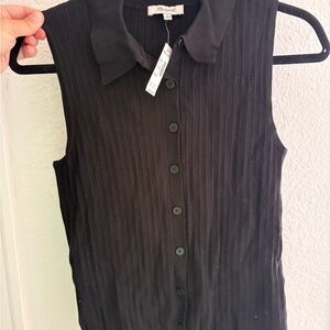 Madewell Black knit Button-Up Shirt